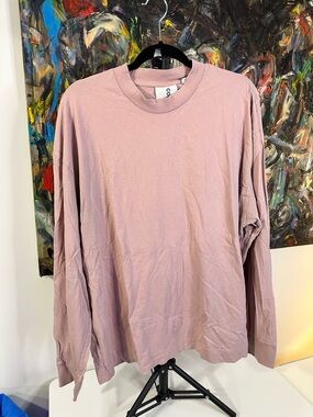 Collusion Unisex Oversized Crewneck Long Sleeve T-Shirt in Mauve